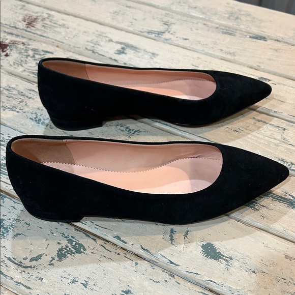 J. Crew Classic Slip-on Black Suede Pointed Toe Flats Shoes Size 8.5 - Picture 3 of 8
